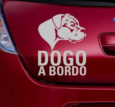 Adesivo per auto Dogo a bordo - TenStickers