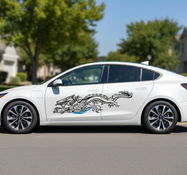 Adesivo per auto drago feroce contornato - TenStickers