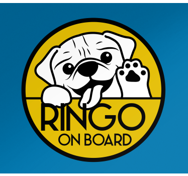 Adesivo per auto emblema personalizzato cucciolo - TenStickers