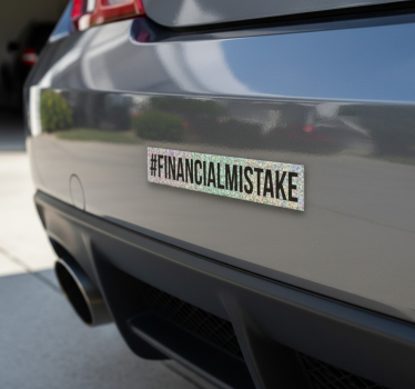 Adesivo per auto errore finanziario glitterato - TenStickers