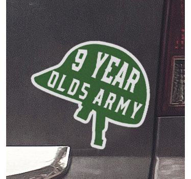 Adesivo per auto esercito dei 9enni - TenStickers