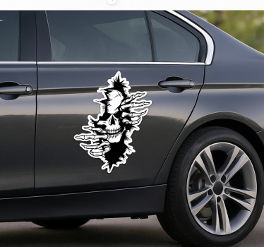 Adesivo per auto esterno teschio scuro - TenStickers