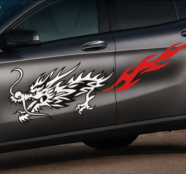 Adesivo per auto drago asiatico laterale - TenStickers