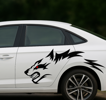 Adesivo per auto lato lupo feroce - TenStickers