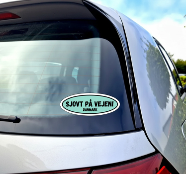 Adesivo per auto etichetta stradale danese originale - TenStickers