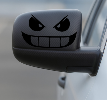Adesivo per auto facce arrabbiate per specchietto - TenStickers