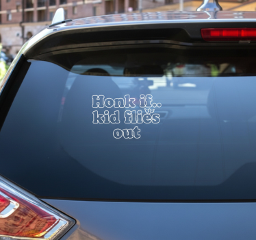 Adesivo per auto fai suonare se... il bambino vola - TenStickers
