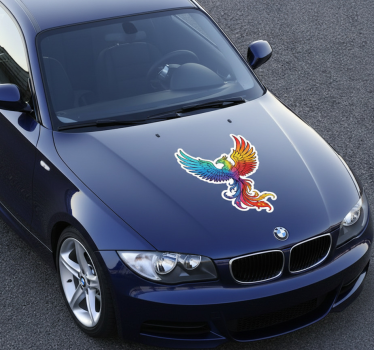 Adesivo per auto fenice multicolore brillante - TenStickers