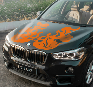 Adesivo per auto fiamme per cofano - TenStickers