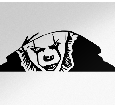 Adesivo per auto figura di clown inquietante - TenStickers