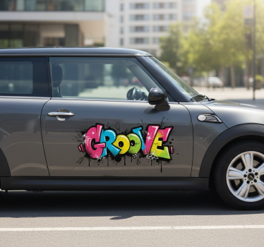 Adesivo per auto graffiti funky stilizzati - TenStickers