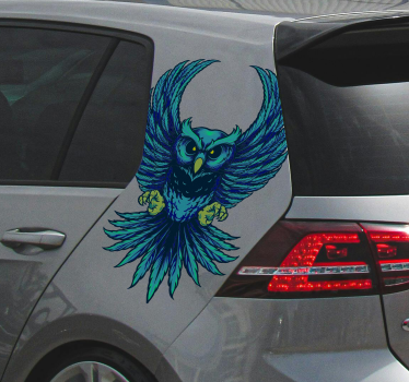 Adesivo per auto gufo volante - TenStickers
