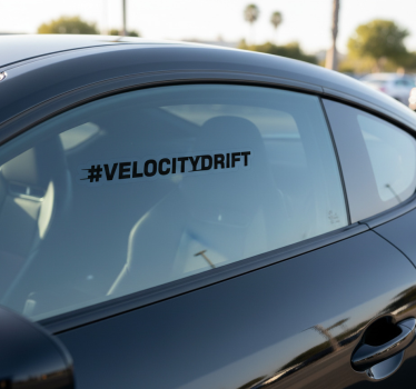 Adesivo per auto hashtag ad alta velocità - TenStickers