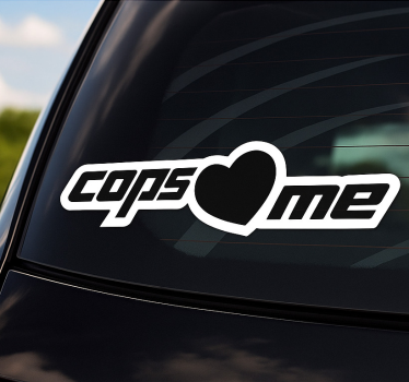 Adesivo per auto i poliziotti mi adorano - TenStickers