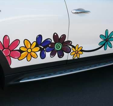 Adesivo per auto involucro floreale - TenStickers