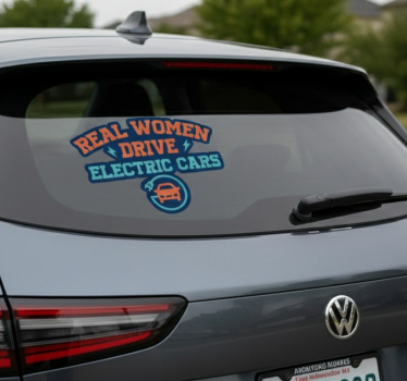 Adesivo per auto le vere donne guidano - TenStickers