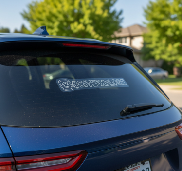 Adesivo per auto maniglia social semplice - TenStickers