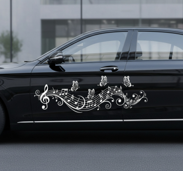 Adesivo per auto melodie di farfalle belle - TenStickers