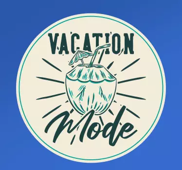 Adesivo per auto modalità vacanza cocco - TenStickers