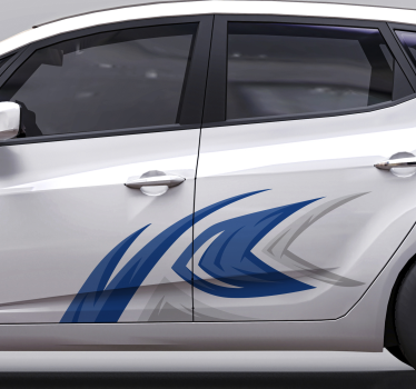 Adesivo per auto motivo onde dinamiche - TenStickers