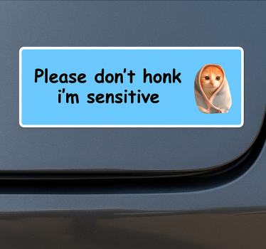 Adesivo per auto non suonare il clacson - TenStickers