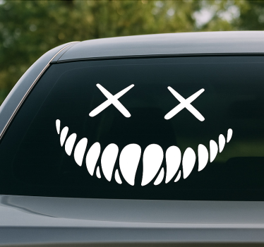 Adesivo per auto occhi sorridenti - TenStickers