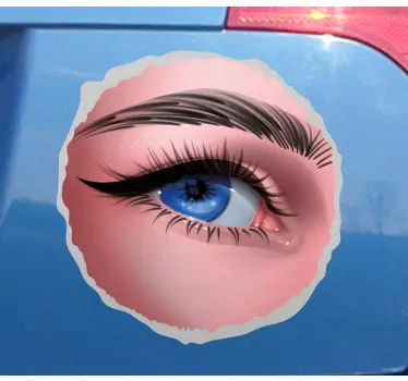 Adesivo per auto occhio realistico in primo piano - TenStickers