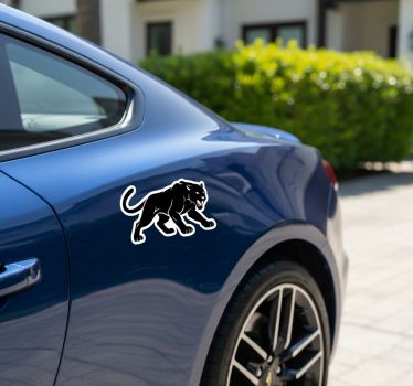 Adesivo per auto pantera nera dentata - TenStickers