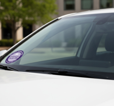 Adesivo per auto permesso di sosta viola - TenStickers