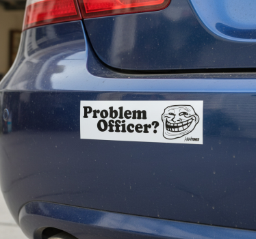Adesivo per auto problemi con l'ufficiale? - TenStickers