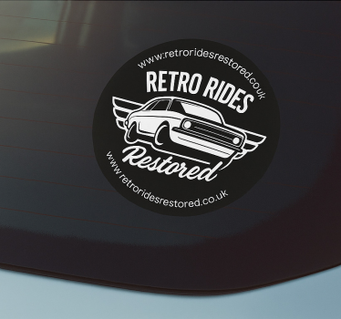 Adesivo per auto retro circolare per parabrezza - TenStickers