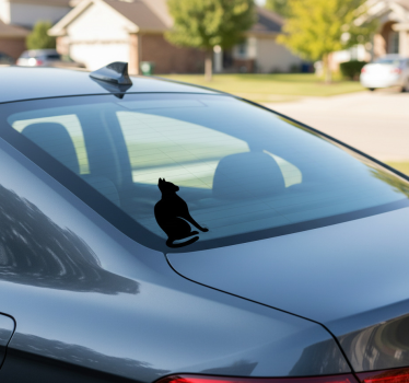 Adesivo per auto sagoma di gatto seduto - TenStickers