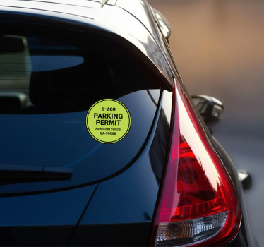 Adesivo per auto segnale di parcheggio personalizzato - TenStickers