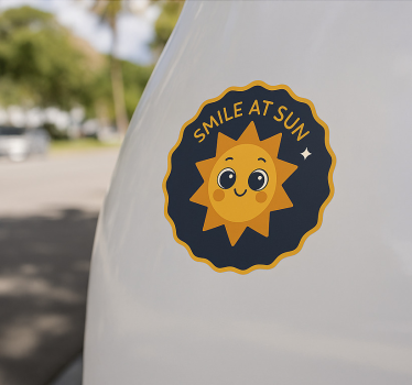 Adesivo per auto sorridi al sole - TenStickers