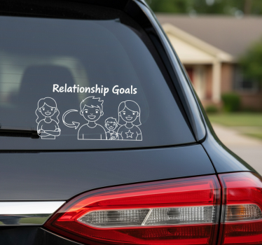 Adesivo per auto stato relazionale creativo - TenStickers