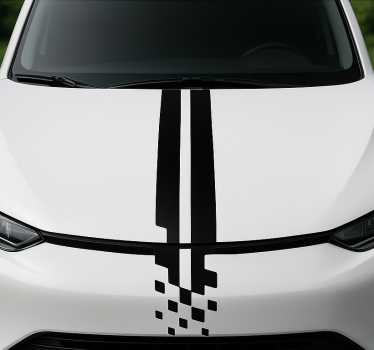 Adesivo per auto strisce astratte per cofano - TenStickers