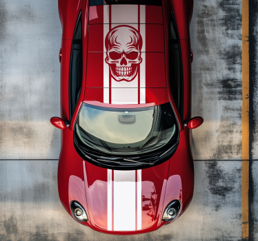 Adesivo per auto strisce con teschio - TenStickers