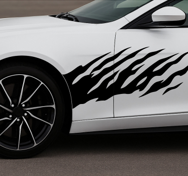Adesivo per auto strisce tribali monocolore - TenStickers