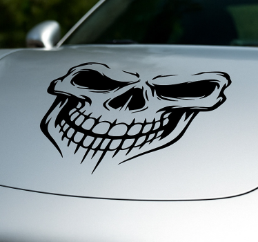 Adesivo per auto teschio sorridente per cofano - TenStickers