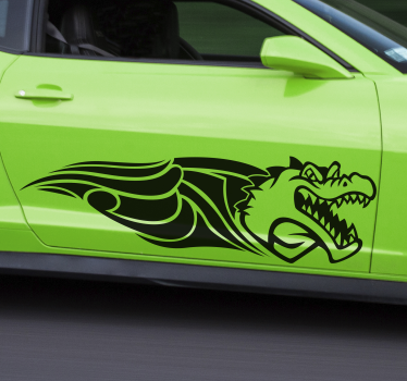 Adesivo per auto testa di drago ferocemente aggressiva - TenStickers