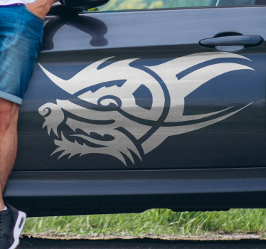 Adesivo per auto testa di drago imponente - TenStickers