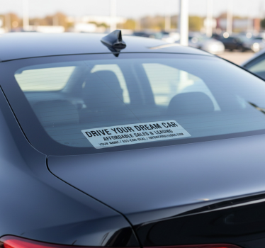 Adesivo per auto testo personalizzato per vendite - TenStickers