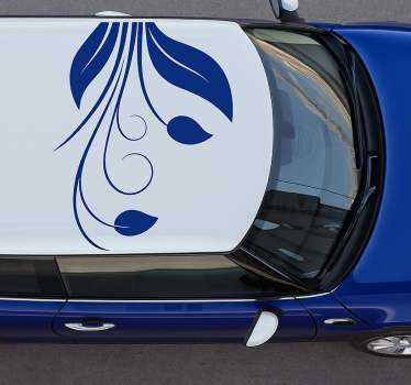 Adesivo per auto tetto di fiori - TenStickers