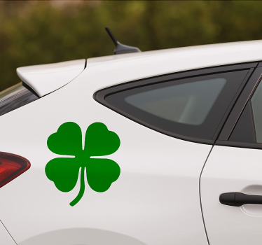 Adesivo per auto trifoglio monocolore - TenStickers