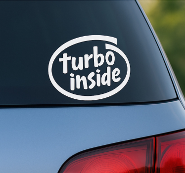 Adesivo per auto turbo all'interno citazione - TenStickers