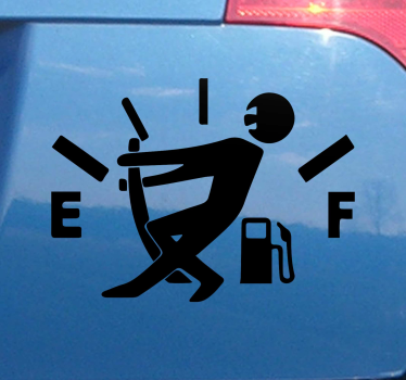 Adesivo per auto umorismo della spia del carburante - TenStickers