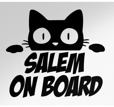 Adesivo per auto umorismo faccia di gatto - TenStickers