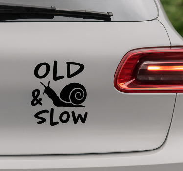 Adesivo per auto lumaca vecchia e lenta - TenStickers