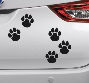 Adesivo auto impronte cane - TenStickers