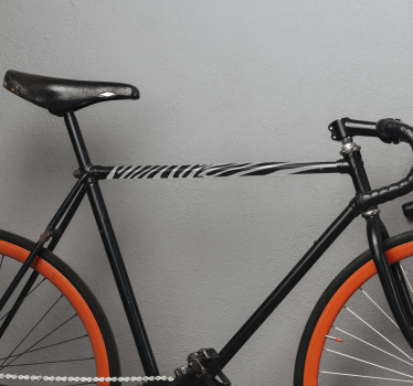 Adesivo per bici Imitazione della pelle di zebra - TenStickers